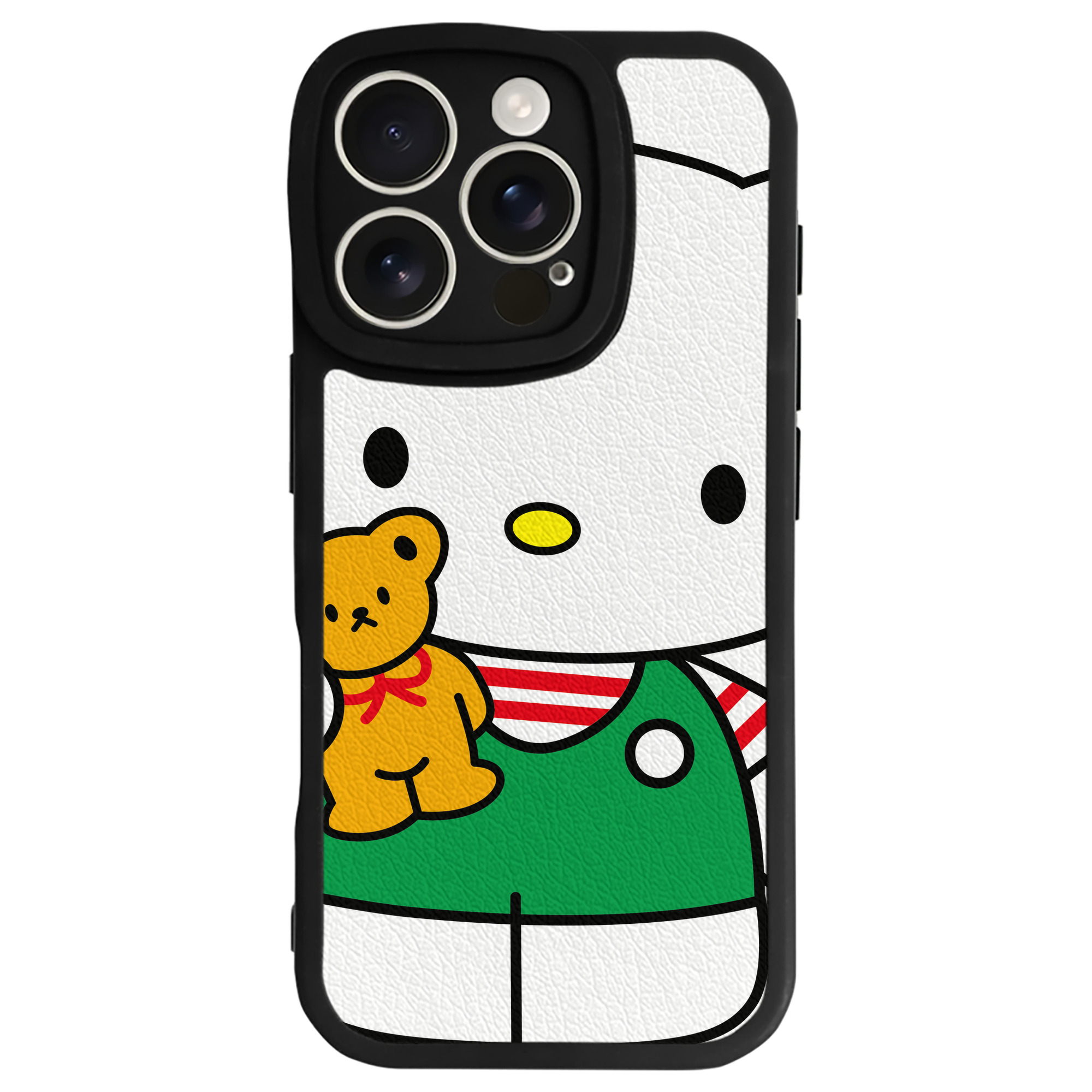 （画像用） Hello Kitty ハローキティ 【iPhone 16シリーズ対応】シリコンスマホケース（レザー調） 材質：シリコン
